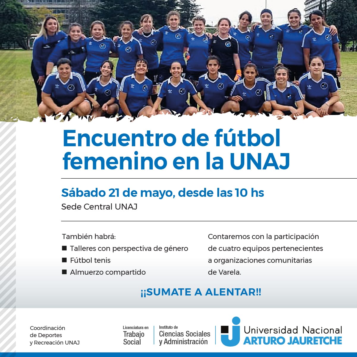 Este Sábado Se Realizará El Encuentro De Fútbol Femenino En La UNAJ